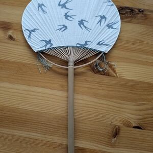 Isetatsu Uchiwa Large Paper Fan by Yumeji Takehisa Swallow